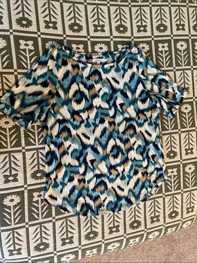 Chico’s Elbow-length Cotton Stretch Tee, Chico’s size 0 (fits 4-6/S)